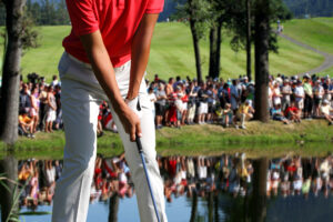 Man playing golf